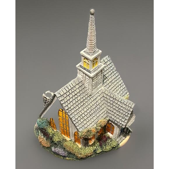 Thomas Kinkade Forest Chapel 2004 Votive Candle Holder Cottage House Village - Picture 4 of 10